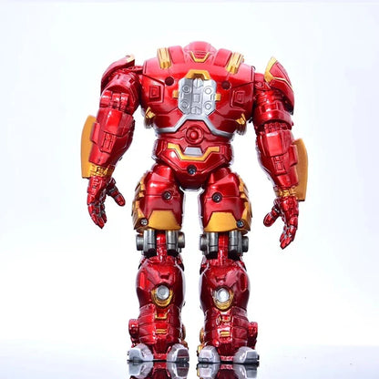Hulkbuster Iron Armor 20 cm Die‑Cast Look Figure with Rocky Display Base – Red/Gold
