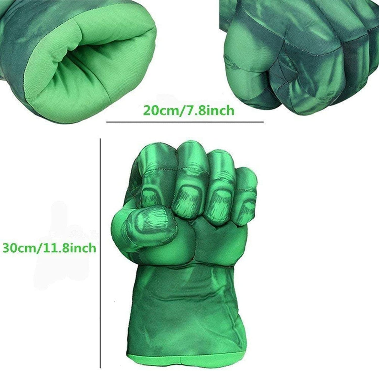 Hulk Smash Hands Big Soft Plush Gloves – Superhero Punch Toy (30 cm)