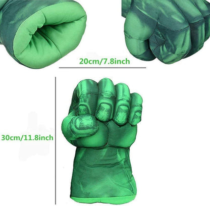 Hulk Smash Hands Big Soft Plush Gloves – Superhero Punch Toy (30 cm)
