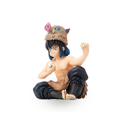 Inosuke Hashibira Sitting Demon Slayer Figure – 13 cm Anime Collectible
