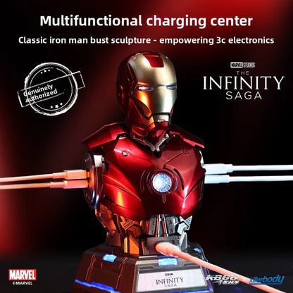 Killerbody Marvel Iron Man MK3 Charging Center 65W 5-port, Fast Charging Station with LED Lights & Sound Effects
