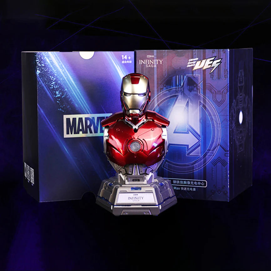 Killerbody Marvel Iron Man MK3 Charging Center 65W 5-port, Fast Charging Station with LED Lights & Sound Effects