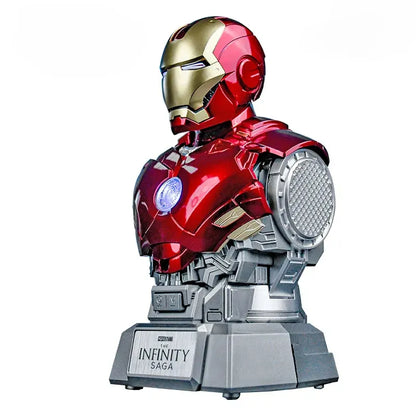 Marvel Iron Man MK4 Active Edition Bluetooth Speaker with LED Lights | Mecha Theme Desktop Collectible