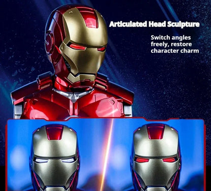 Marvel Iron Man MK4 Active Edition Bluetooth Speaker with LED Lights | Mecha Theme Desktop Collectible