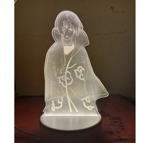 Itachi Uchiha Cloak 3D LED Night Lamp – Naruto Akatsuki Anime Light