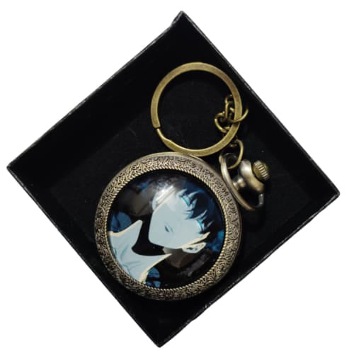 JJK Anime Face Vintage Pocket Watch Keychain – Antique Bronze Finish