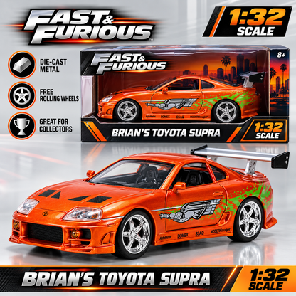 Jada Toys Fast & Furious 25th Anniversary Brian's Toyota Supra 1:32 Scale Die Cast Model Car