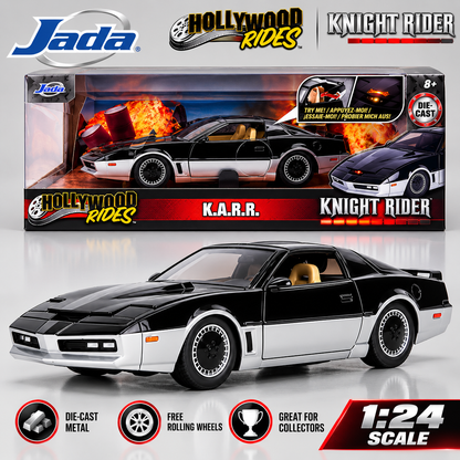 Jada Toys Knight Rider K.A.R.R. 1982 Pontiac Trans Am 1:24 Scale Die Cast Model Car with Light