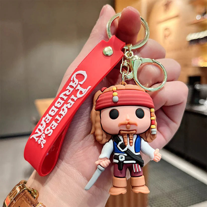 Jack Sparrow Rubber Keychain – Pirates of the Caribbean Strap