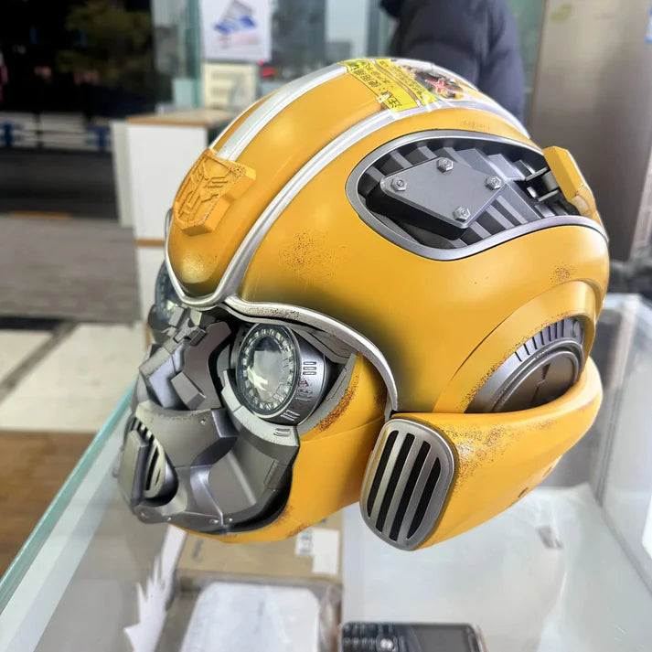Transformers Bumblebee wearable helmet side angle realistic design collectible