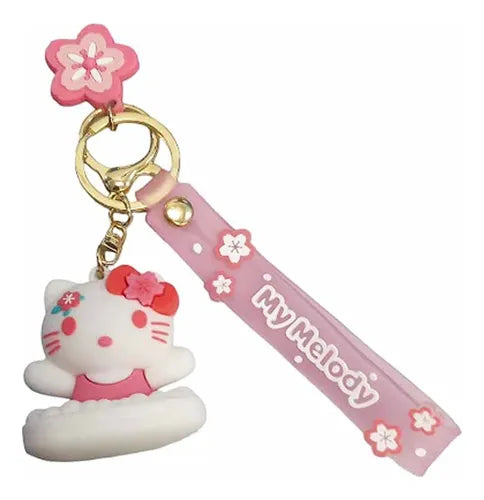 Kitty in Tub Rubber Keychain – Pink My Melody Strap