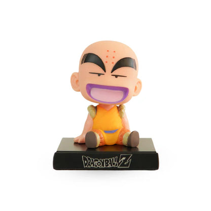 Dragon Ball Z Krillin Bobblehead – 11 cm Laughing Chibi on Logo Base