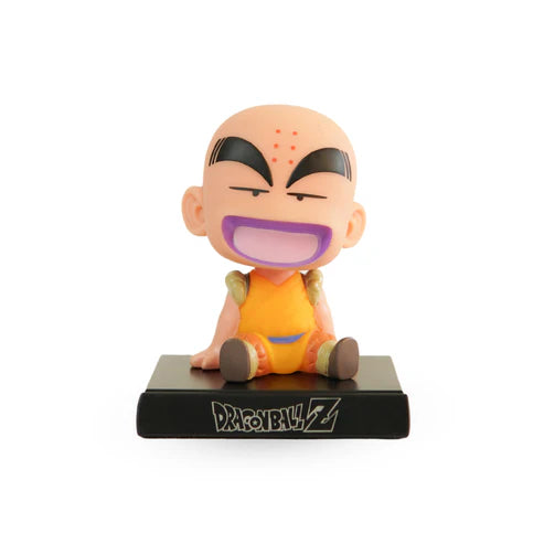 Dragon Ball Z Krillin Bobblehead – 11 cm Laughing Chibi on Logo Base