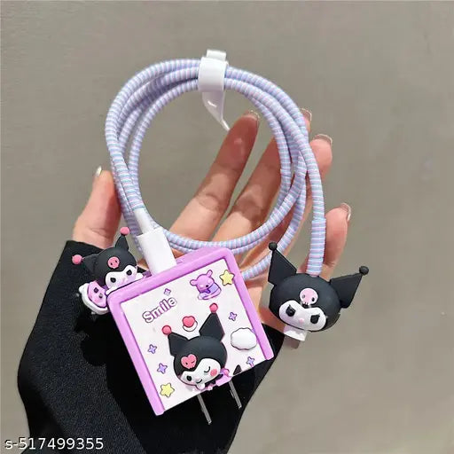 Kuromi Box 20W iPhone Silicone Charger Cover – Sanrio Cute Protector Set