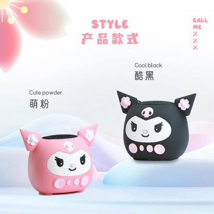 Kuromi Cartoon Bluetooth Speaker – Cute Portable Mini Speaker (Pink & Black)