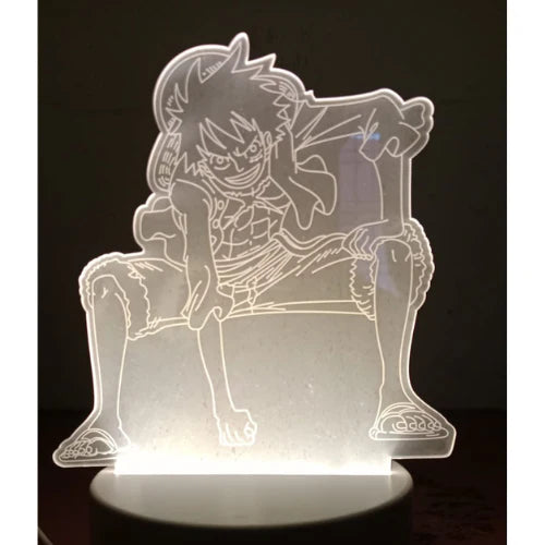 Luffy 3D LED Night Lamp – Earth Punch Pose One Piece Anime Light