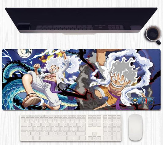 Luffy Gear 5 Desk Mat 80×30 cm – Extended Keyboard & Mouse Pad with Anti‑Slip Rubber and Stitched Edges