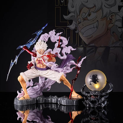 Monkey D. Luffy Gear 5 Anime Figure with LED Light – Boxed Collector Statue