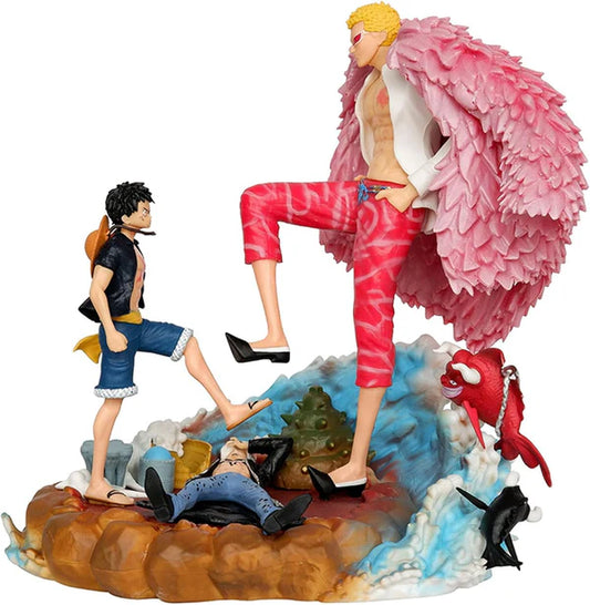 Luffy vs Doflamingo Battle Diorama Figure – 25 cm One Piece Collectible