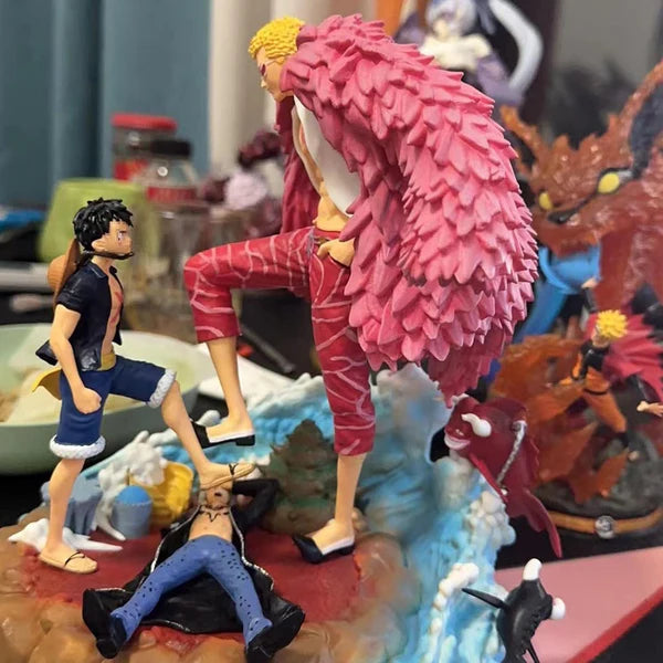 Luffy vs Doflamingo Battle Diorama Figure – 25 cm One Piece Collectible