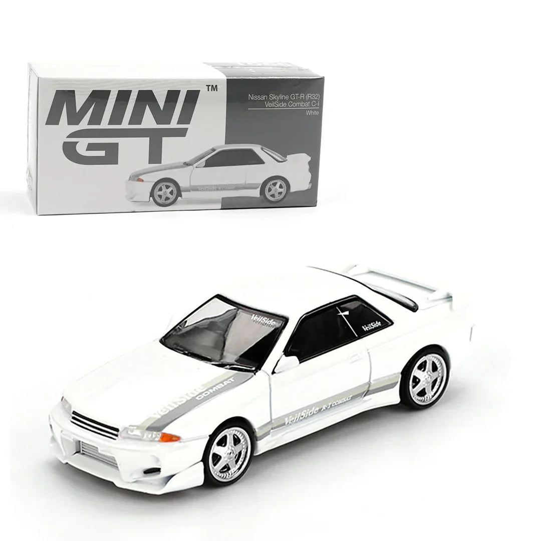 1:64 Nissan Skyline GT-R R32 White Diecast – Mini GT Collector Edition