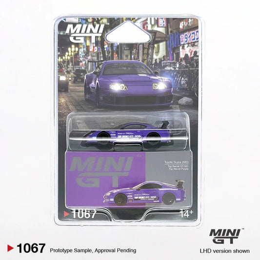 1:64 Toyota Supra (A80) Top Secret GT-300 Purple Diecast – Mini GT #1067
