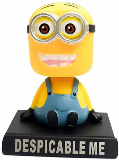 Minion Bobblehead – 11 cm Dashboard Figure with Goggles on Nameplate Base
