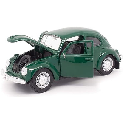 1:24 Maisto Volkswagen Beetle Diecast Model – Classic Green Car.