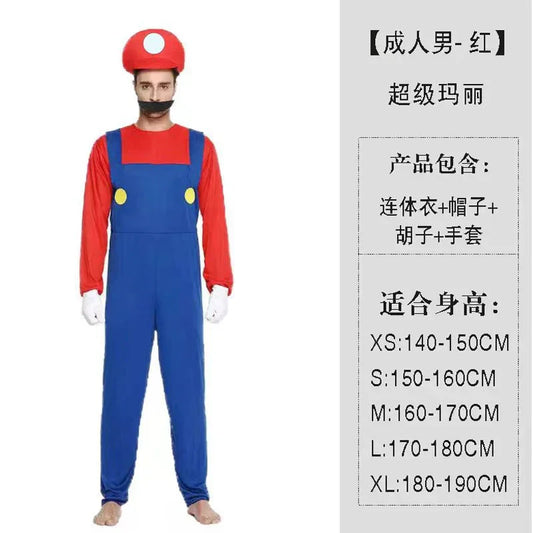 Super Mario Inspired Cosplay Costume Set – Classic Gaming Outfit - Drakon Lifestyle India