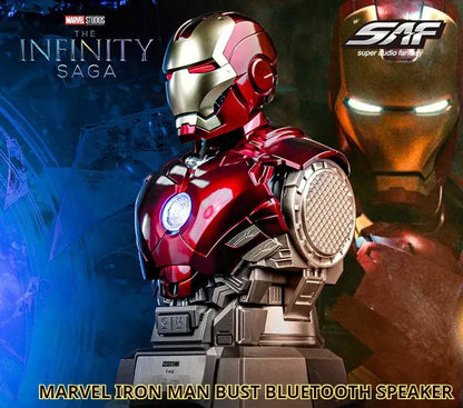 Marvel Iron Man MK4 Active Edition Bluetooth Speaker with LED Lights | Mecha Theme Desktop Collectible