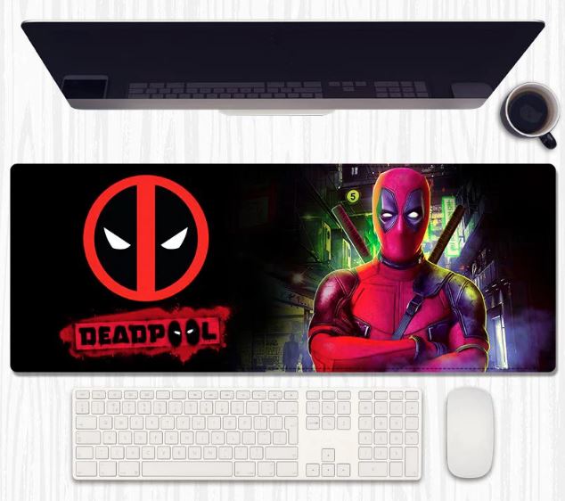 Merc Emblem Desk Mat 80×30 cm – Extended Keyboard & Mouse Pad with Anti‑Slip Rubber and Stitched Edges