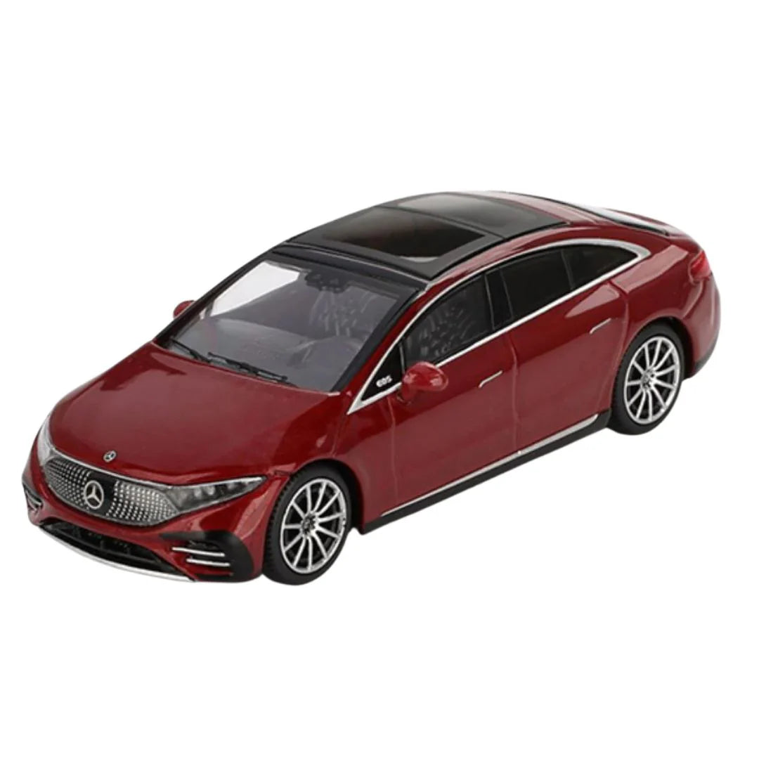 1:64 Mercedes-Benz EQS 580 4MATIC Red Metallic Diecast – Mini GT Collector Edition