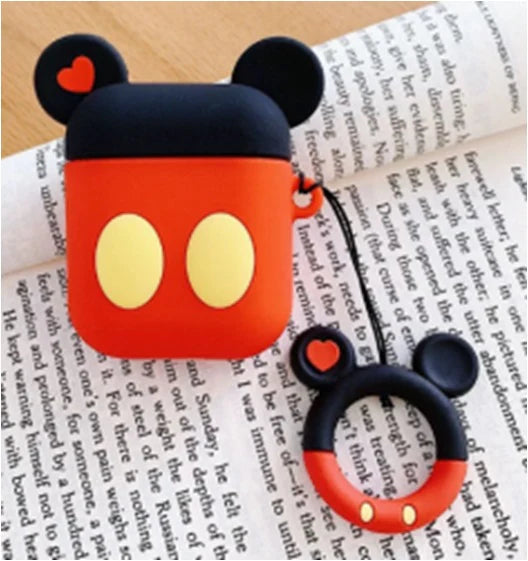 Mickey Mouse AirPods Pro Silicone Case with Keyring – Cute Cartoon Cover