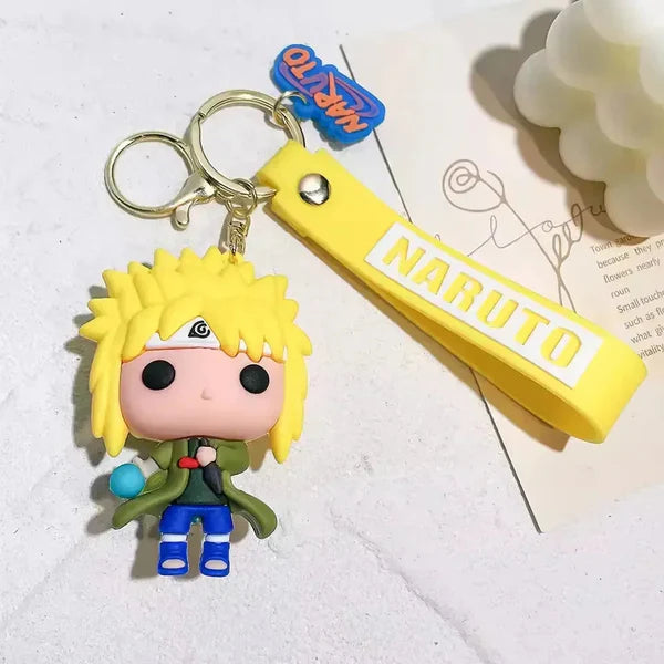 Keychain with a character from an anime on a white background