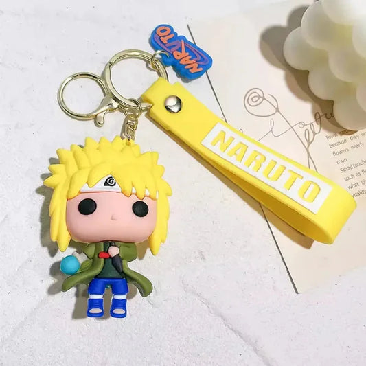 Keychain with a character from an anime on a white background