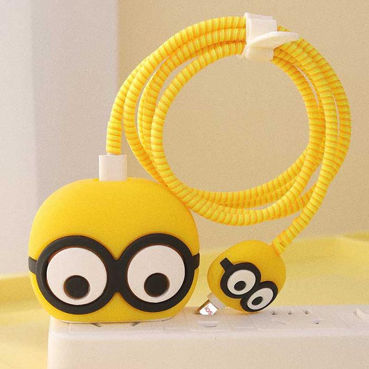 Minion 20W iPhone Silicone Charger Cover – Cute Cartoon Protector Set