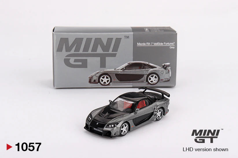 1:64 Mazda RX-7 VeilSide Fortune7 Grey Diecast – Mini GT Collector Edition (#1057)