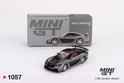 1:64 Mazda RX-7 VeilSide Fortune7 Grey Diecast – Mini GT Collector Edition (#1057)
