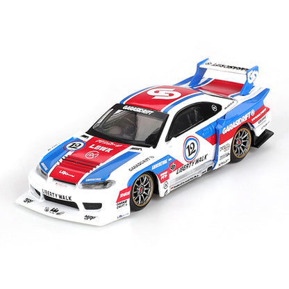 Mini GT #1022 Nissan S15 Silvia LB-Super Silhouette GARASIDRIFT × LBWK 2025 1:64 Diecast Model Car