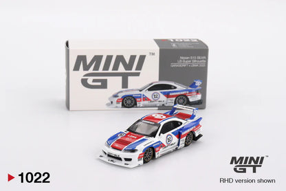 Mini GT #1022 Nissan S15 Silvia LB-Super Silhouette GARASIDRIFT × LBWK 2025 1:64 Diecast Model Car