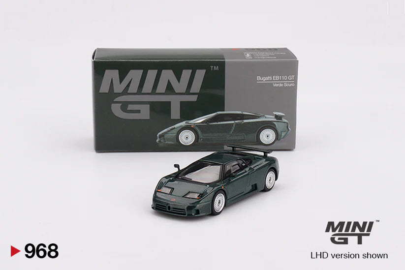Mini GT #968 Bugatti EB110 GT Verde Scuro 1:64 Diecast Model Car