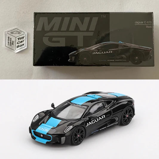 1:64 Jaguar C-X75 Black Diecast – Mini GT Collector Edition (#1070)
