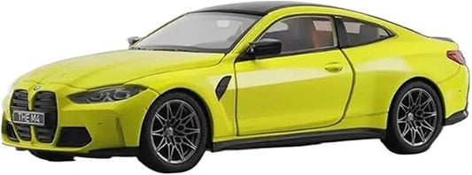 1:24 Scale BMW M4 G82 Coupe Diecast Model – Sao Paulo Yellow with Black Roof