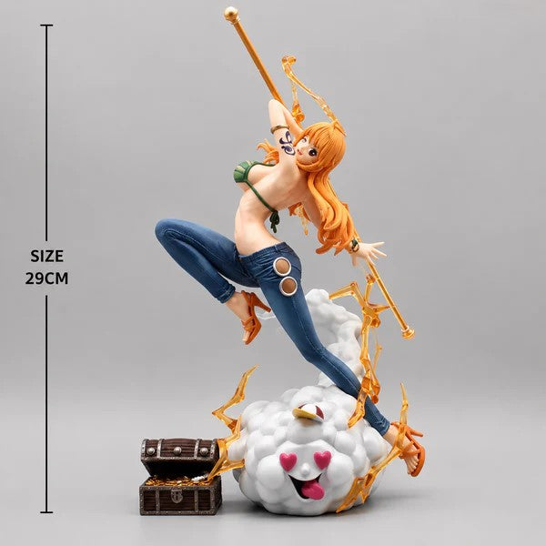 Nami Thunder Cloud Attack Statue – 29CM One Piece Anime Collectible Figure