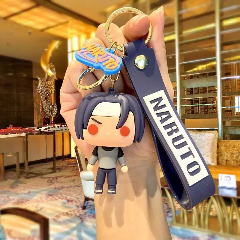 Naruto Kid Sasuke Rubber Keychain – Navy Strap