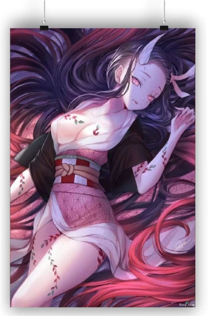 Nezuko Kamado 3D Anime Wall Poster – 30x40 CM Demon Slayer Art