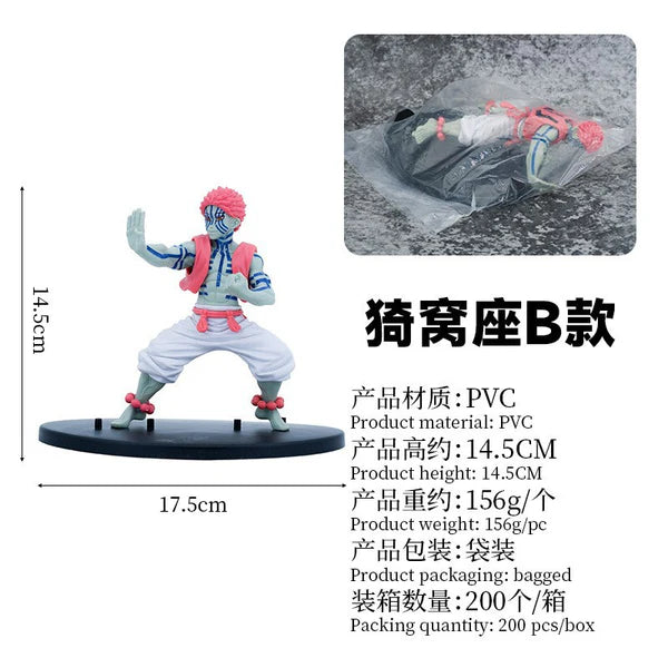Akaza Demon Slayer Battle Pose Figure – 14.5 cm Anime Collectible