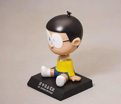 Nobi-Style Bobblehead – 11 cm Dashboard Figure with Wink and Nameplate Base