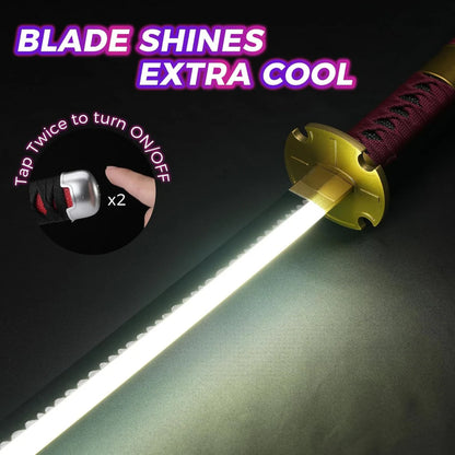 One Piece Roronoa Zoro Sandai Kitetsu LED Wooden Katana Sword 104 cm