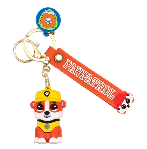 Paw Patrol Cartoon Rubber Keychain – Cute Kids Collectible Keyring